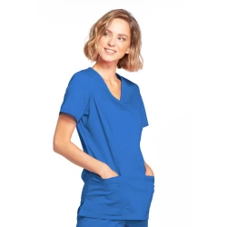 Top Liso Femenino Cherokee Core stretch Azul Rey - 4728